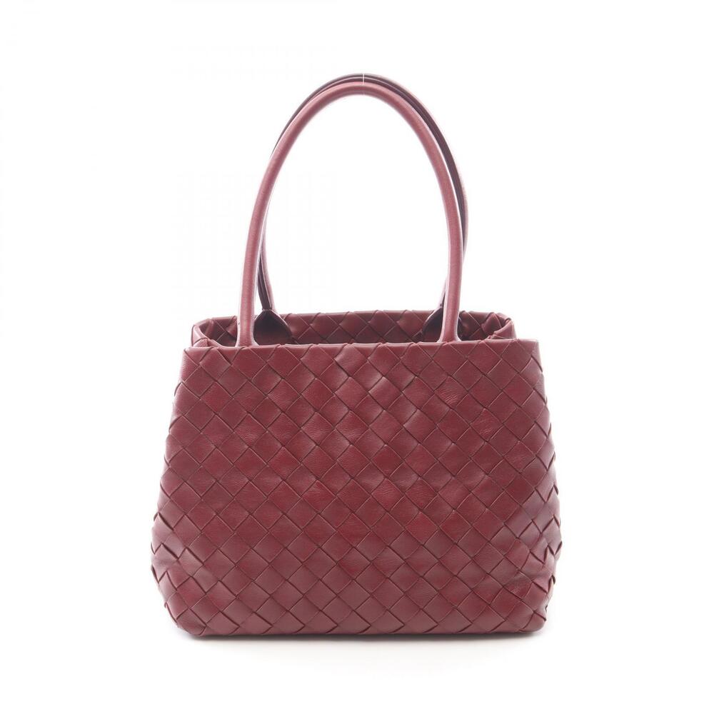 Bottega Veneta Intrecciato Handbag Leather Bordeaux Purple Red